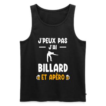 billiards player I can't I have apéro billiards - Men's Premium Organic Tank Top - black - Front - Michal (187cm)