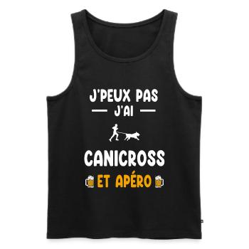 Trainer Ich kann nicht Ich kann Canicross Aperitif trinken - Männer Premium Bio Tank Top - Schwarz - Vorne - AI Model Male 178 light (178cm)