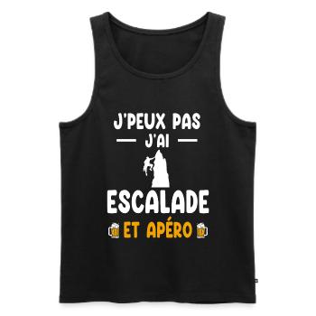 climber I can't I climbed aperitif - Men's Premium Organic Tank Top - black - Front - Michal (187cm)