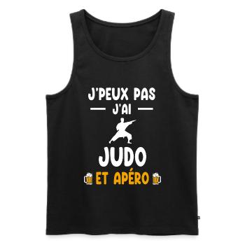 Judoka Ich kann nicht Ich kann keinen Judo-Aperitif haben - Männer Premium Bio Tank Top - Schwarz - Vorne - Michal (187cm)
