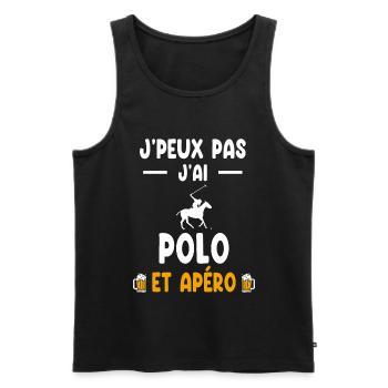 Cavalier I can't I have Polo Aperitif - Männer Premium Bio Tank Top - Schwarz - Vorne - Michal (187cm)