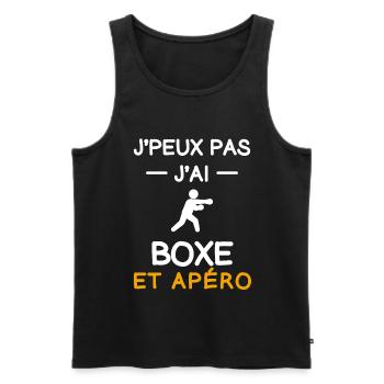 I can't I boxed fight aperitif boxer - Men's Premium Organic Tank Top - black - Front - Michal (187cm)
