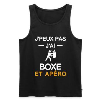 I can't I boxed aperitif boxer - Men's Premium Organic Tank Top - black - Front - Michal (187cm)