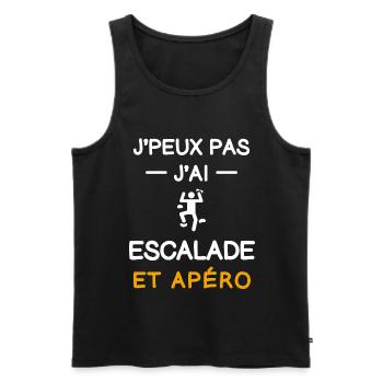 I can't I climbed aperitif climber - Men's Premium Organic Tank Top - black - Front - Michal (187cm)