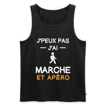 I can't I walked aperitif walker - Men's Premium Organic Tank Top - black - Front - AI Model Male 178 light (178cm)