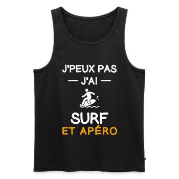 I can't I have surf apéro surfer - Men's Premium Organic Tank Top - black - Front - Michal (187cm)