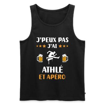 I can't hurdle race aperitif humor gift - Men's Premium Organic Tank Top - black - Front - Michal (187cm)