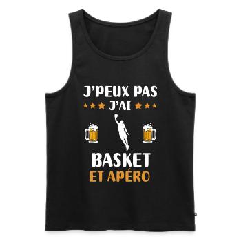 I can't I have basketball aperitif humor gift - Men's Premium Organic Tank Top - black - Front - Michal (187cm)