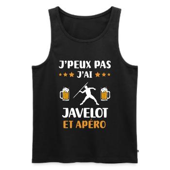 I can't I have Javelin Aperitif Humor Geschenk - Männer Premium Bio Tank Top - Schwarz - Vorne - Michal (187cm)