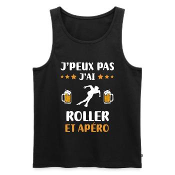 I can't I Roller Aperitif Humor Geschenk - Männer Premium Bio Tank Top - Schwarz - Vorne - AI Model Male 178 light (178cm)