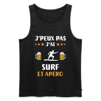 I can't I have surf man aperitif humor gift - Men's Premium Organic Tank Top - black - Front - Michal (187cm)