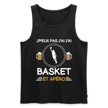 I can't I have basketball aperitif basketball player - Men's Premium Organic Tank Top - black - Front - Michal (187cm)