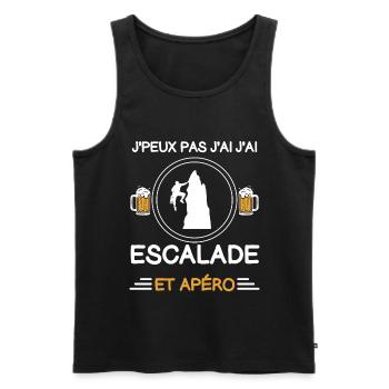 I can't I climbed aperitif climber - Men's Premium Organic Tank Top - black - Front - Michal (187cm)