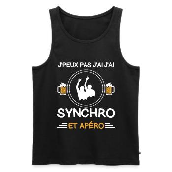 Ich kann keinen Aperitif zum Synchronschwimmen haben - Männer Premium Bio Tank Top - Schwarz - Vorne - AI Model Male 178 light (178cm)