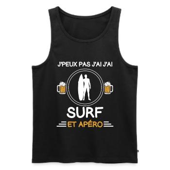 I can't I have surf apéro surfer - Men's Premium Organic Tank Top - black - Front - Michal (187cm)