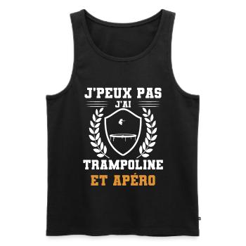 Ich kann nicht Ich habe Trampolin und humorvollen Aperitif - Männer Premium Bio Tank Top - Schwarz - Vorne - Michal (187cm)