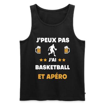 I can't I have basketball aperitif gift - Men's Premium Organic Tank Top - black - Front - Michal (187cm)