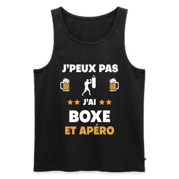 I can't I boxed aperitif gift - Men's Premium Organic Tank Top - black - Front - Michal (187cm)