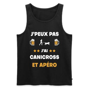 I canicross Aperitif Geschenk - Männer Premium Bio Tank Top - Schwarz - Vorne - AI Model Male 178 light (178cm)