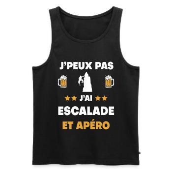 I can't I climbed aperitif gift - Men's Premium Organic Tank Top - black - Front - Michal (187cm)