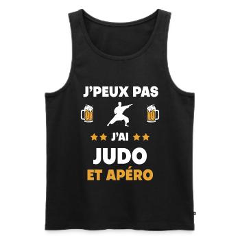 Ich kann kein Judo-Aperitif-Geschenk haben - Männer Premium Bio Tank Top - Schwarz - Vorne - Michal (187cm)