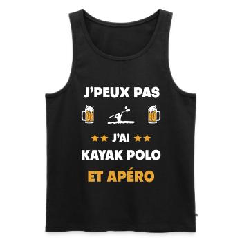 Ich kann nicht Kajak Polo Aperitif Geschenk - Männer Premium Bio Tank Top - Schwarz - Vorne - Michal (187cm)