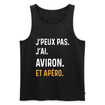Ich kann nicht gerudert Aperitif Humor - Männer Premium Bio Tank Top - Schwarz - Vorne - Michal (187cm)