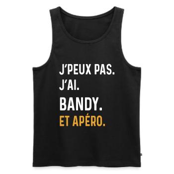 I can't I have bandy aperitif humor - Men's Premium Organic Tank Top - black - Front - Michal (187cm)