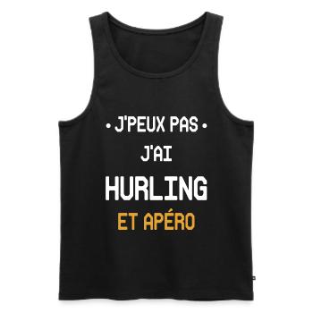 I can't I Hurling und Aperitif - Männer Premium Bio Tank Top - Schwarz - Vorne - Michal (187cm)
