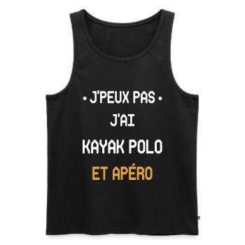 Ich kann nicht, ich habe Kajak-Polo und Aperitif - Männer Premium Bio Tank Top - Schwarz - Vorne - Michal (187cm)