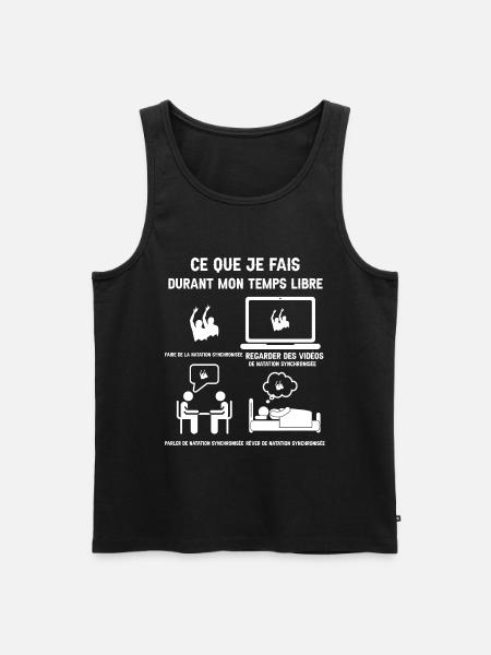 Freizeit Synchronschwimmen Humor - Männer Premium Bio Tank Top - Schwarz