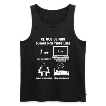 Freizeit Canicross lustiger Humor - Männer Premium Bio Tank Top - Schwarz - Vorne - AI Model Male 178 light (178cm)