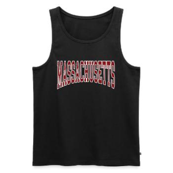 Massachusetts - Men's Premium Organic Tank Top - black - Front - AI Model Male 178 light (178cm)