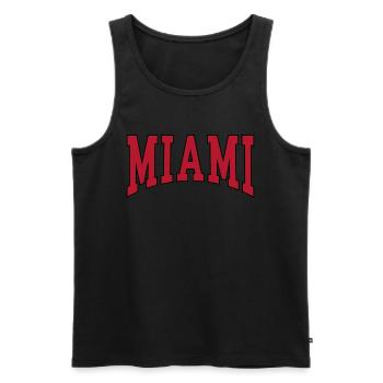Miami - Débardeur bio Premium Homme - noir - Devant - Michal (187cm)