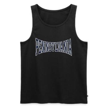 Pennsylvania - Men's Premium Organic Tank Top - black - Front - Michal (187cm)