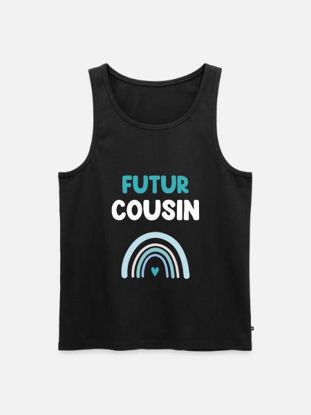 futur cousin arc-en-ciel cadeau cousin - Débardeur bio Premium Homme - noir