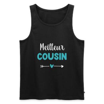 Beste Cousine Herz Geschenk Cousine - Männer Premium Bio Tank Top - Schwarz - Vorne - Michal (187cm)