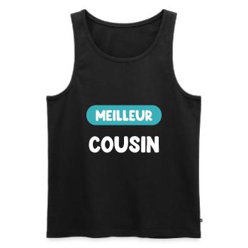 Bestes Cousin-Geschenk Cousin-Geschenk Cousin-Geschenk - Männer Premium Bio Tank Top - Schwarz - Vorne - Michal (187cm)