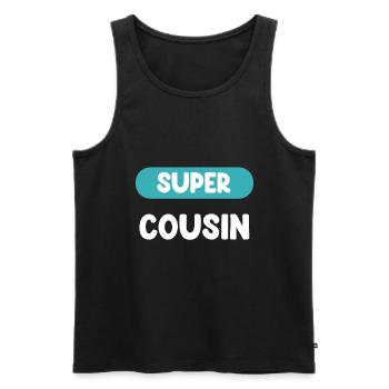 Super Cousine Geschenk Cousine Geschenk Cousine Geschenk Cousine Geschenk - Männer Premium Bio Tank Top - Schwarz - Vorne - AI Model Male 178 light (178cm)