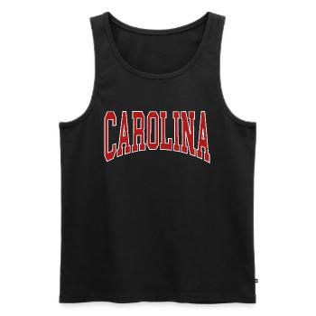 Carolina - Männer Premium Bio Tank Top - Schwarz - Vorne - AI Model Male 178 light (178cm)