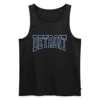 Detroit - Men's Premium Organic Tank Top - black - Front - Michal (187cm)