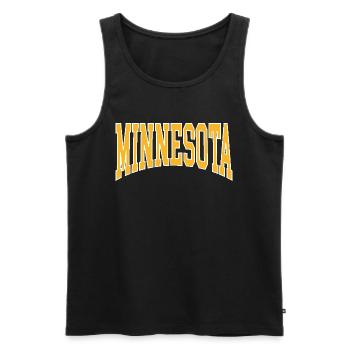 Minnesota - Men's Premium Organic Tank Top - black - Front - AI Model Male 178 light (178cm)