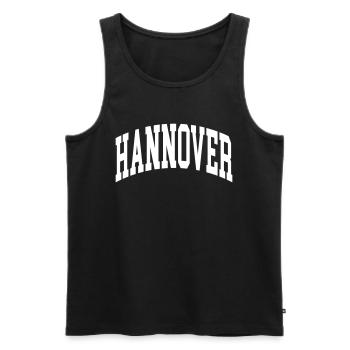 Hanover - Men's Premium Organic Tank Top - black - Front - AI Model Male 178 light (178cm)
