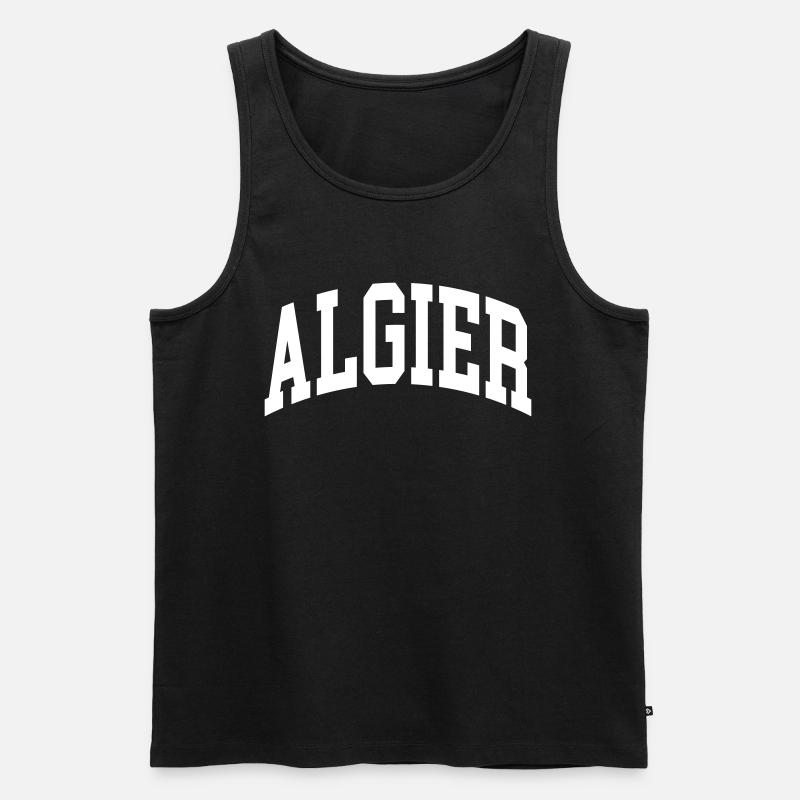 Algier - Männer Premium Bio Tank Top - Schwarz