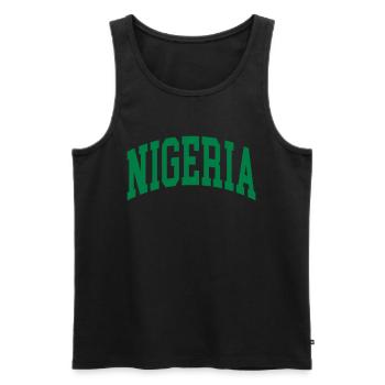 Nigeria - Männer Premium Bio Tank Top - Schwarz - Vorne - Michal (187cm)