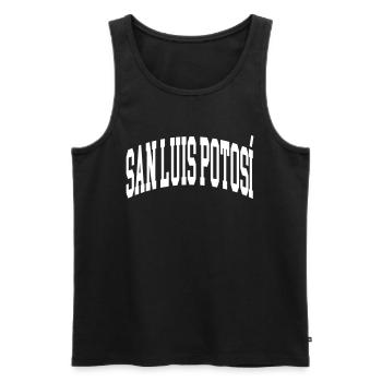 San Luis Potosí - Men's Premium Organic Tank Top - black - Front - AI Model Male 178 light (178cm)