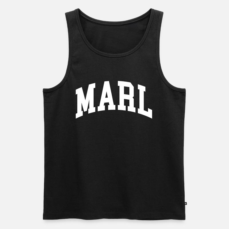 Marl - Männer Premium Bio Tank Top - Schwarz