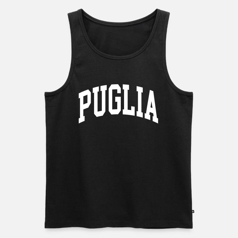 Puglia - Männer Premium Bio Tank Top - Schwarz