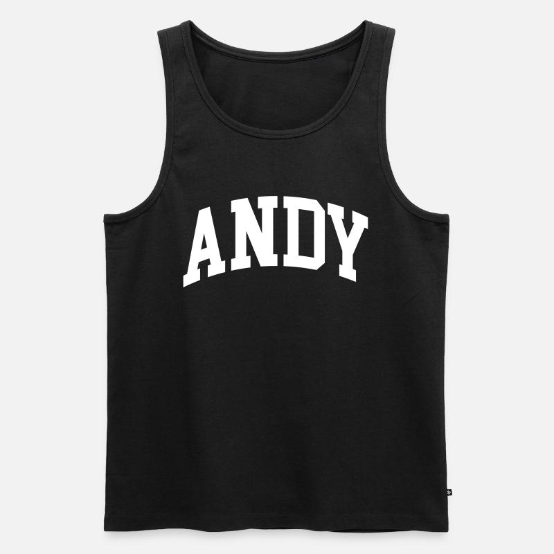 Andy - Männer Premium Bio Tank Top - Schwarz