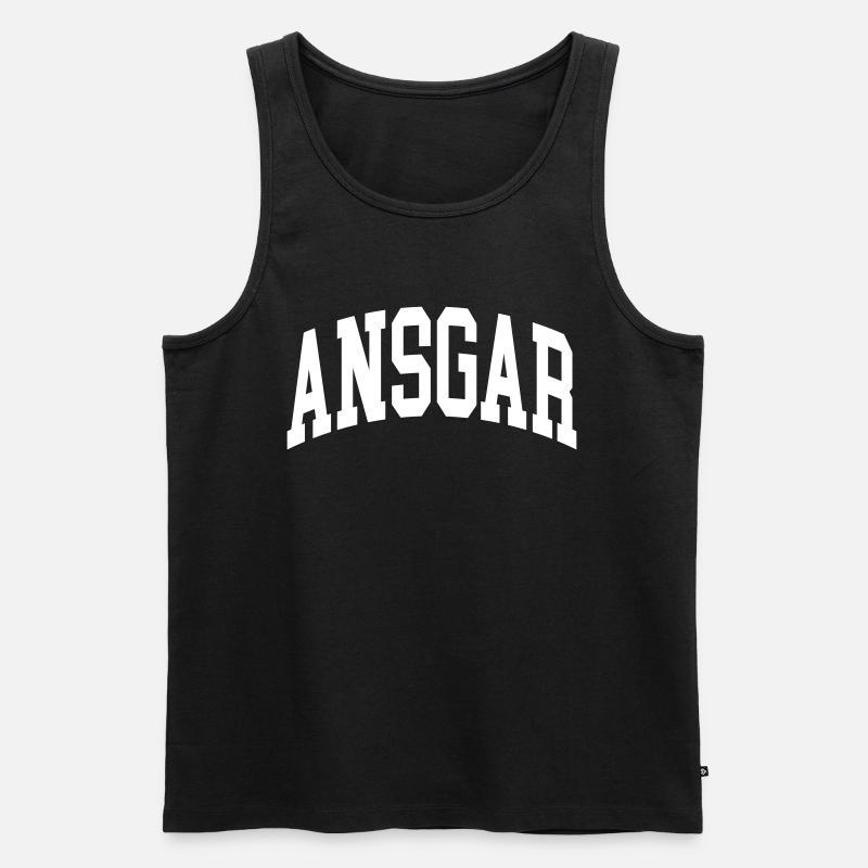 Ansgar - Männer Premium Bio Tank Top - Schwarz